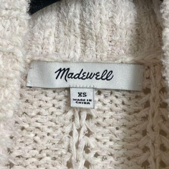 Madewell Striped Diaz Open Front Crop Cardigan Size XS - Picture 4 of 6